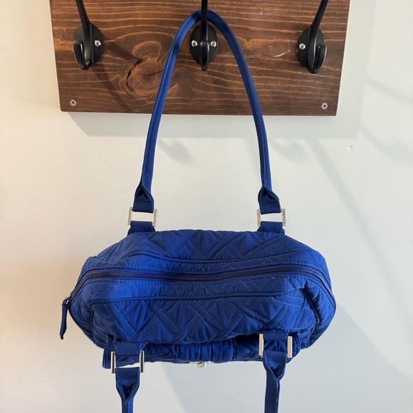 Vera Bradley Brilliant Blue Quilted Turnlock Satchel Bag - Picture 3 of 9